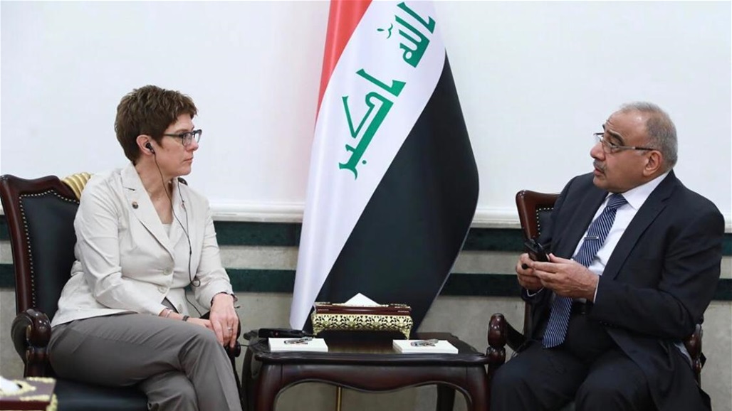 وزيرة الدفاع الألمانية تلتقي عبد المهدي في بغداد