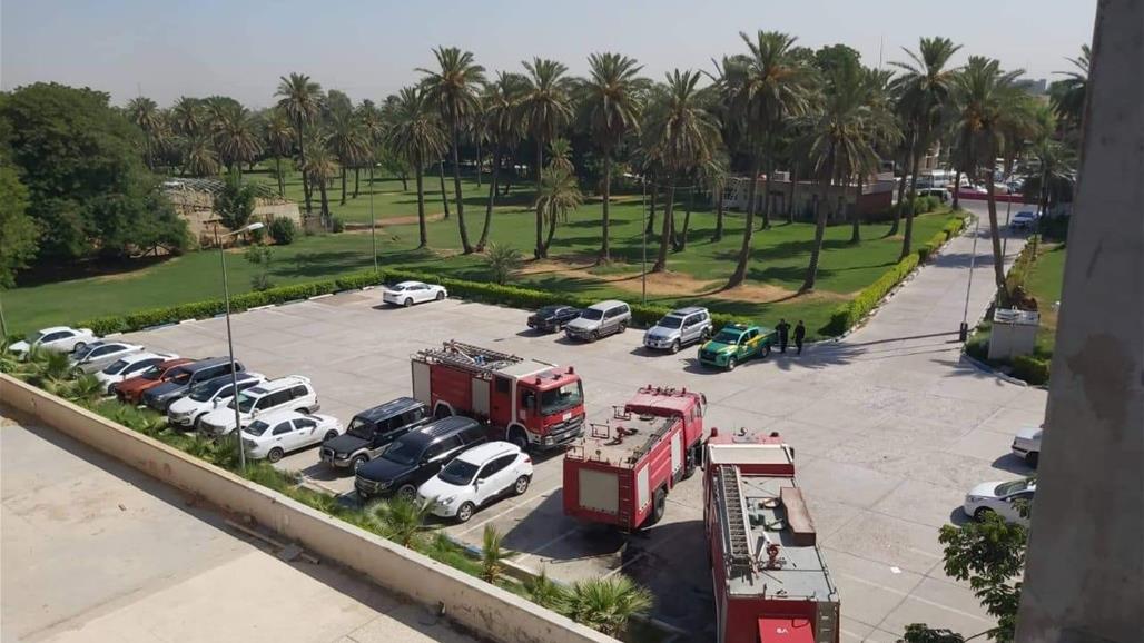  بالصور.. اخماد حريق داخل جامعة بغداد
