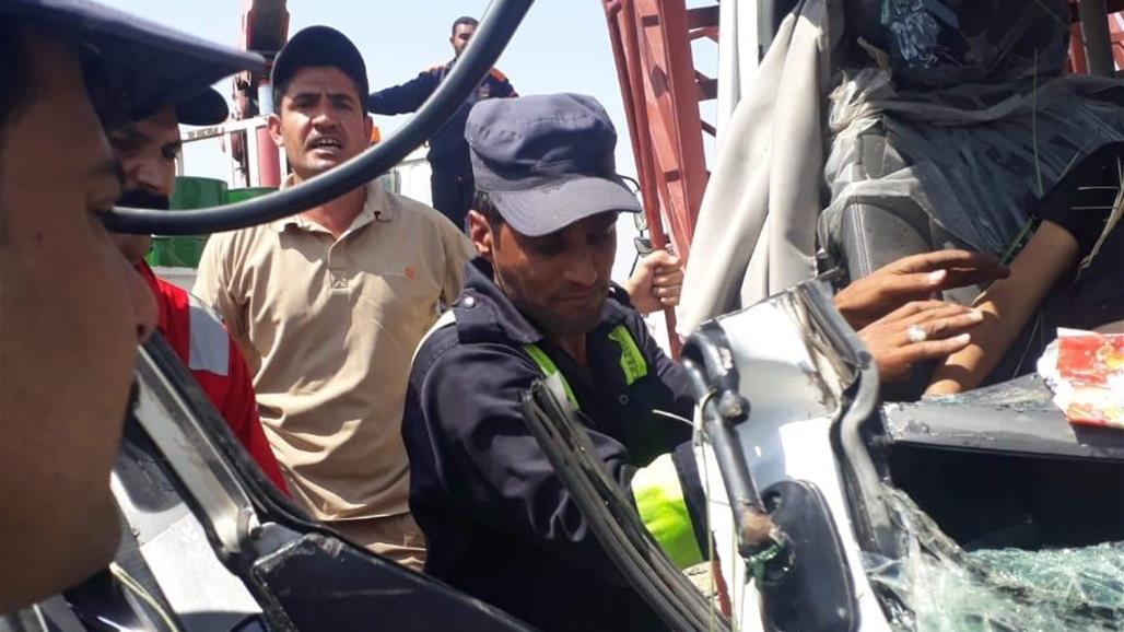 مصرع شخصين بحادث سير مروع على طريق حلة بغداد "صور"