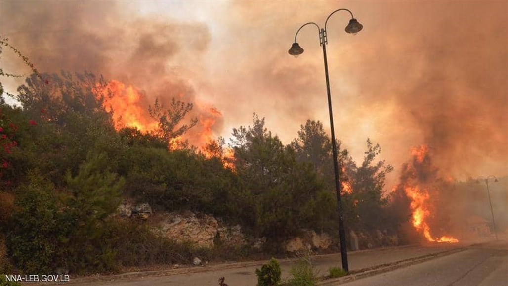 الحرائق تجتاح لبنان بسبب موجة الحر