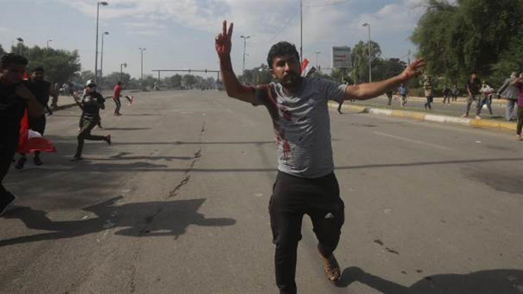 حقوق الانسان: وثقنا استشهاد متظاهر واصابة 224 اخرين في بغداد