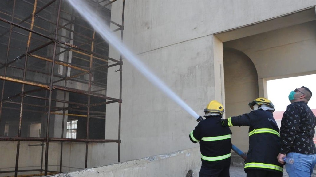 اندلاع النيران مجددا ببناية المطعم التركي وسط بغداد