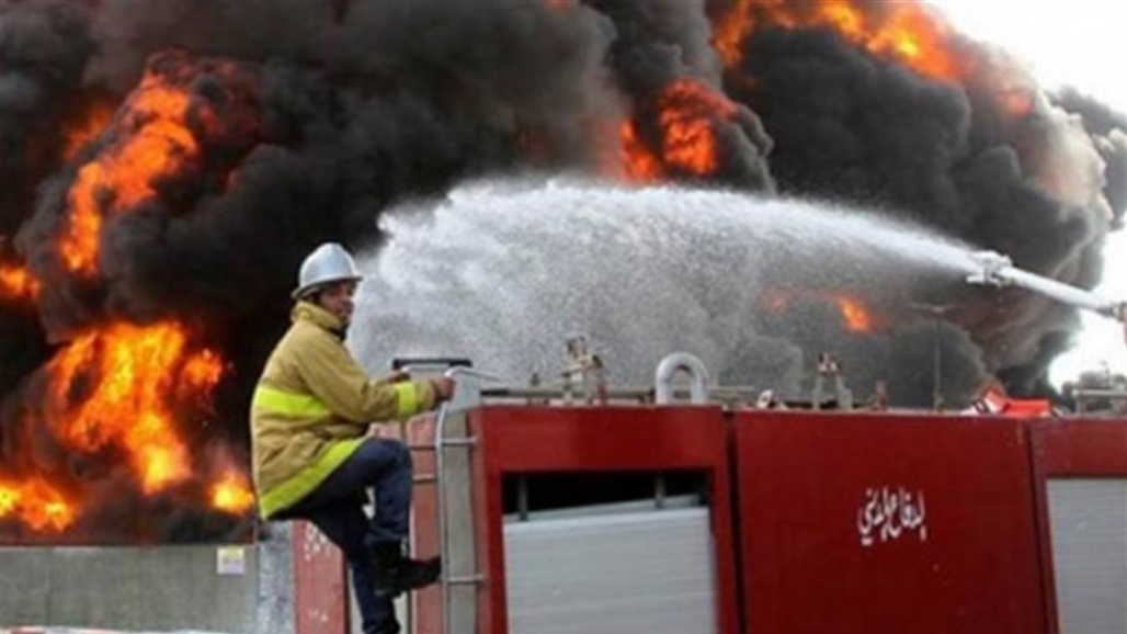 حريق كبير بمخزن للدراجات النارية في بغداد