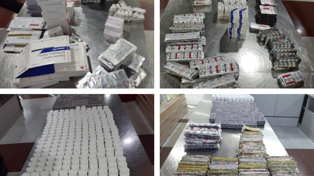 الكمارك تعلن ضبط ادوية بشرية مخالفة في مطار بغداد 