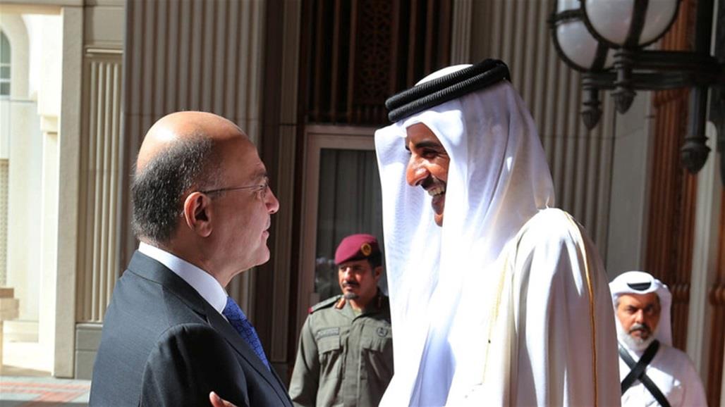 أمير قطر يطلع من صالح على آخر المستجدات على الساحة ‏العراقية