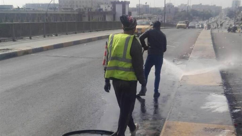 اعادة فتح مجسر ملعب الشعب بالكامل امام حركة السير