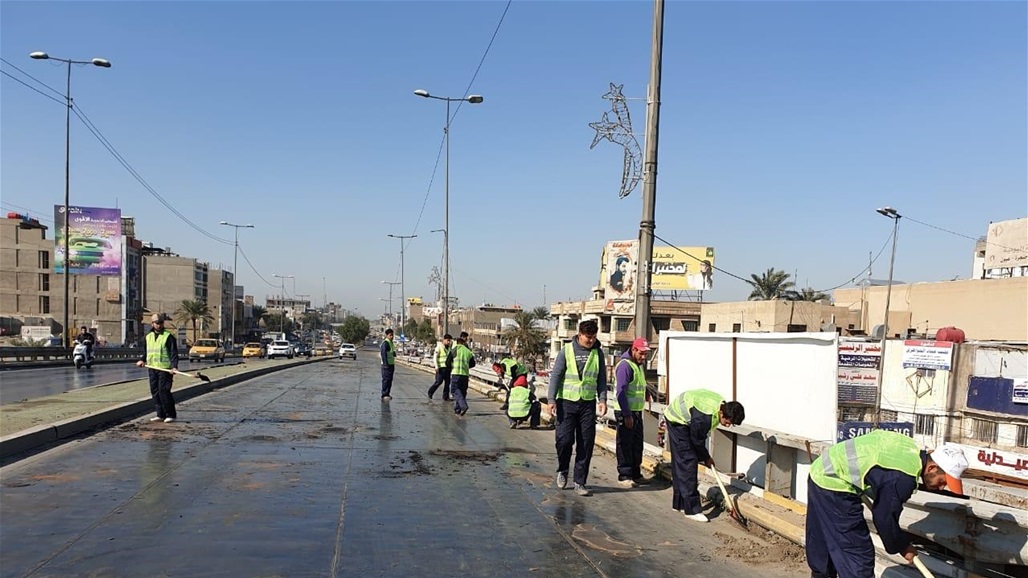 أمانة بغداد تعلن قطع احد جوانب مجسر ساحة بيروت لأغراض الصيانة