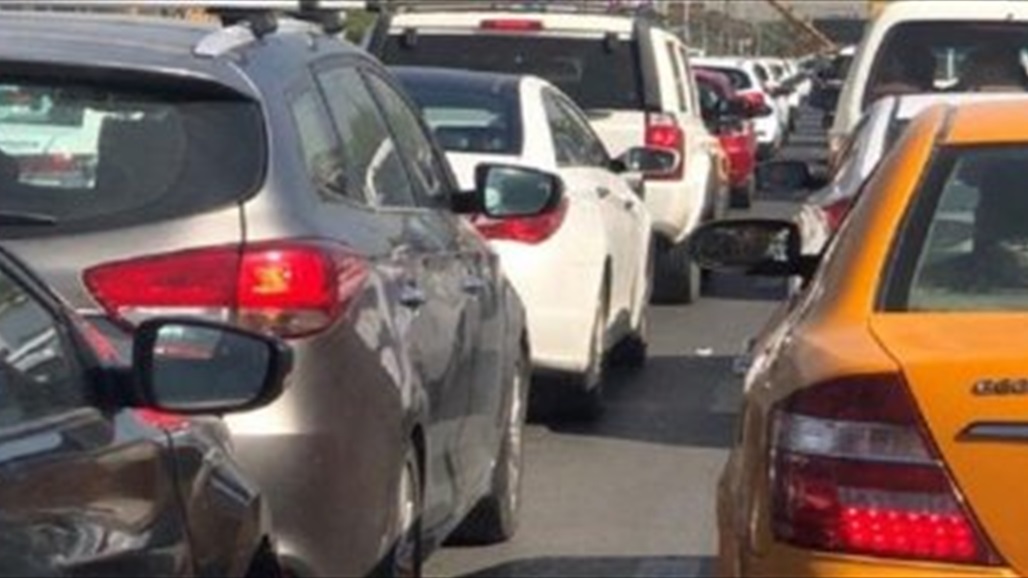 الموقف المروري في اغلب الشوارع الرئيسية ببغداد