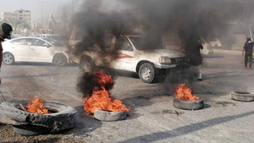 بالفيديو.. قطع طريق كربلاء –النجف