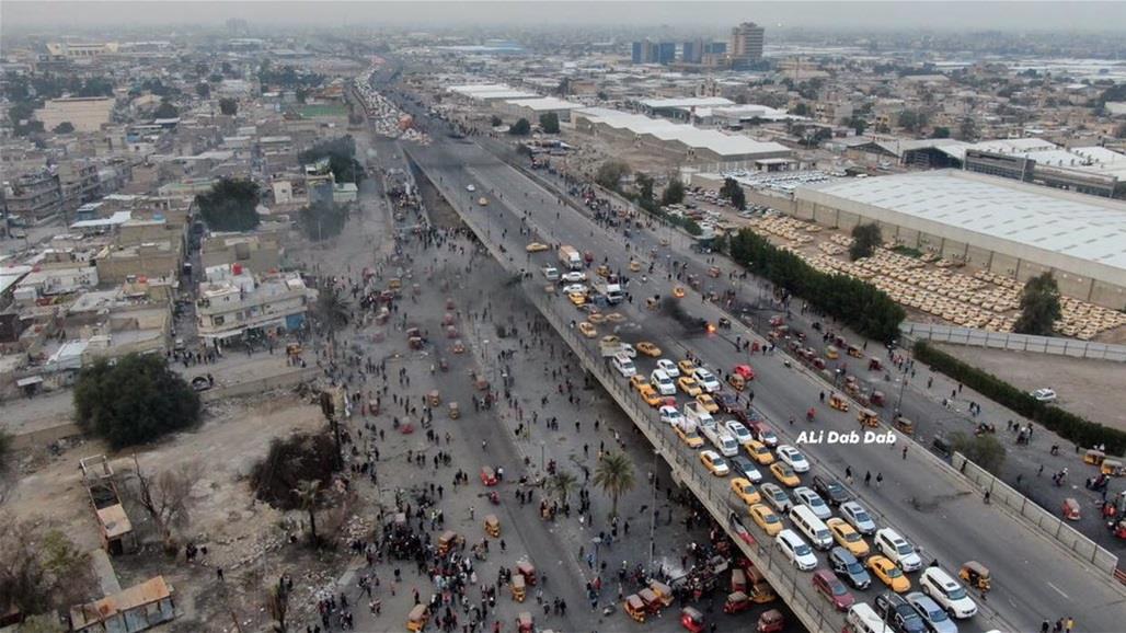 عودة المصادمات على طريق محمد القاسم وسط بغداد "فيديو"