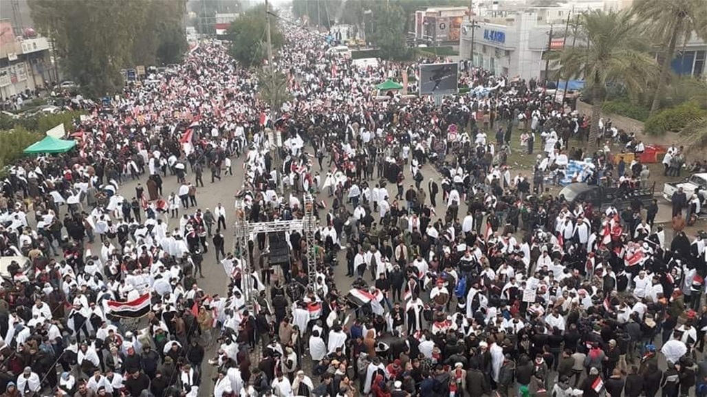 انطلاق تظاهرة كبيرة وسط بغداد ترفض الوجود الأميركي بالعراق