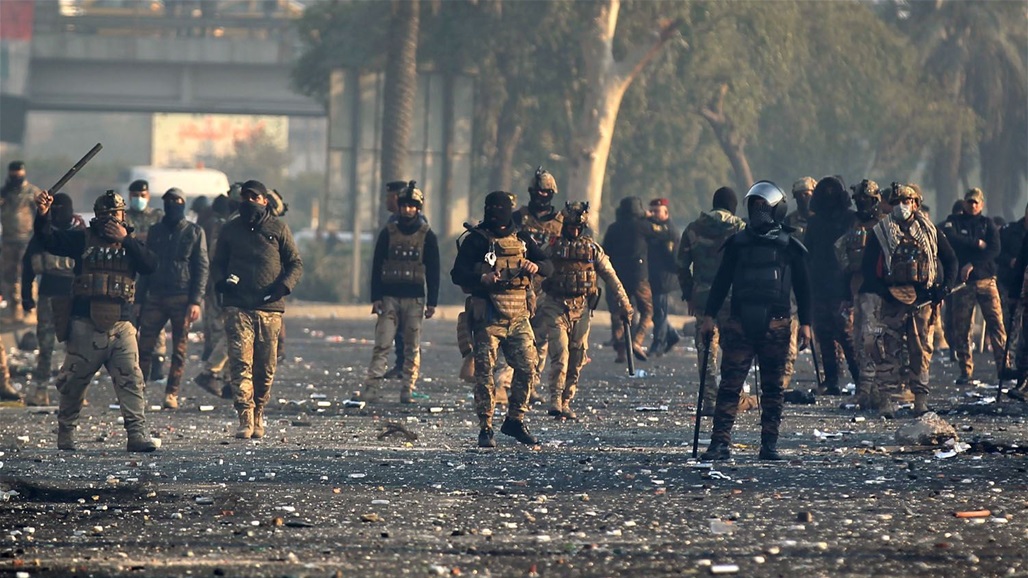 عمليات بغداد: اصابة عشرات المنتسبين ببنادق الصيد بساحات التظاهر