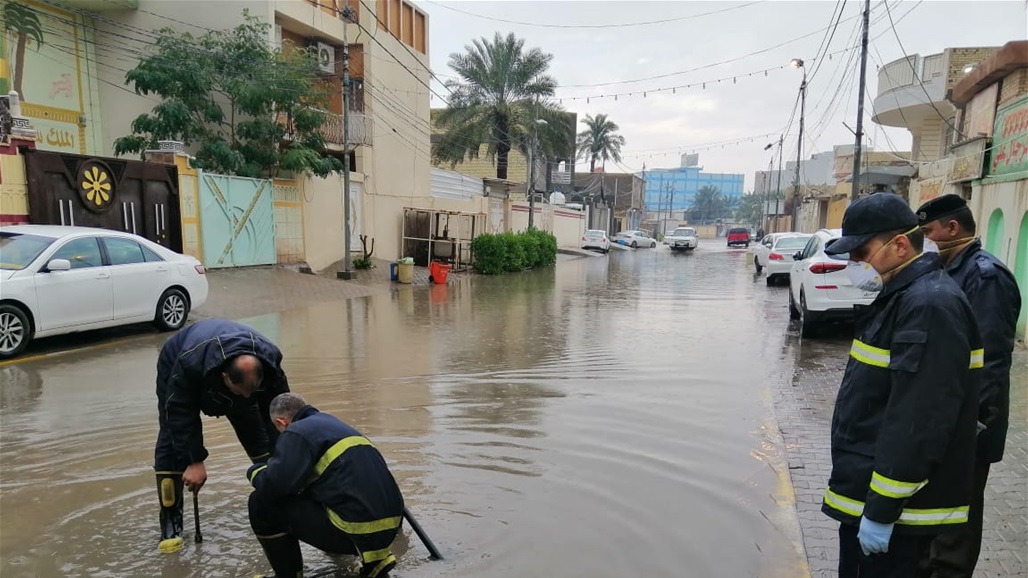 بالصور.. غرق أحياء في النجف