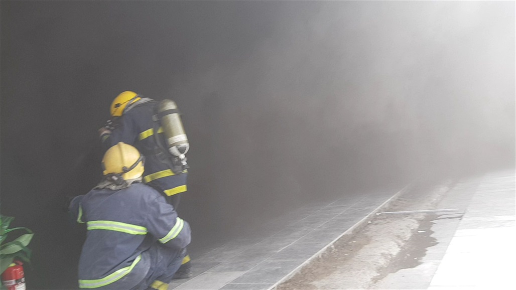 الدفاع المدني يعلن اخماد حريقين في ابنية تجارية وسط بغداد