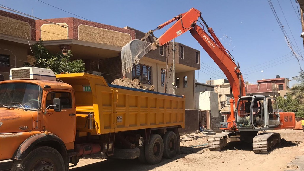 لاستثمار حظر التجوال.. اكساء محلات سكنية في بغداد