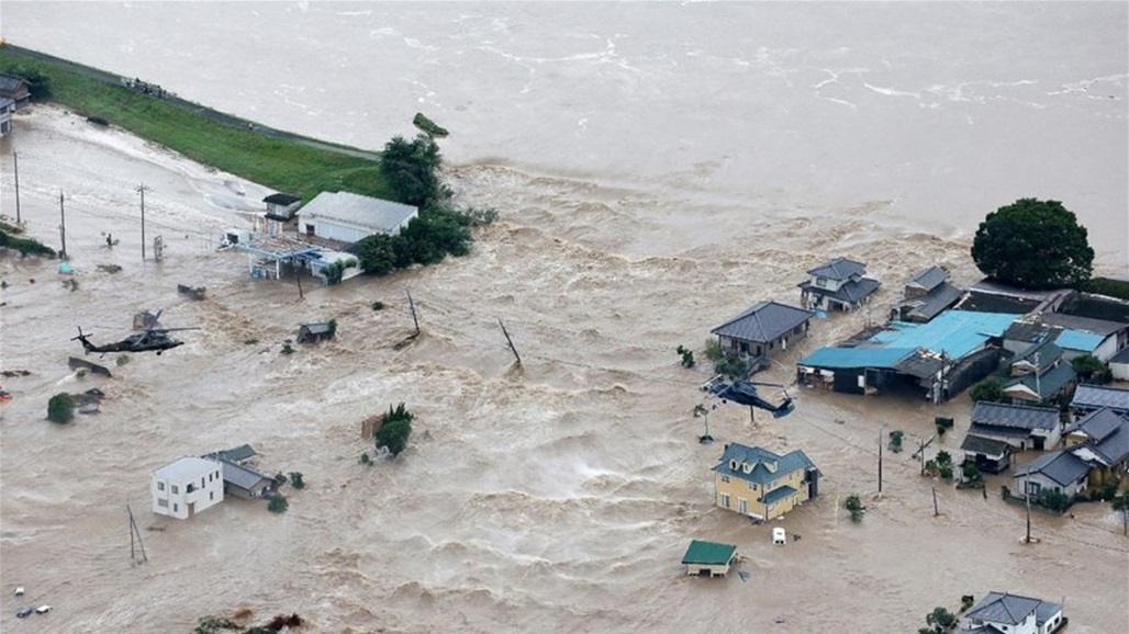 في اليابان.. الفيضانات والانهيارات الأرضية تودي بحياة نحو 60 شخصاً