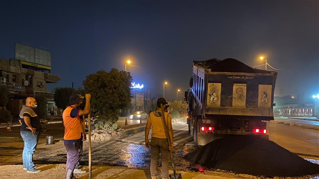 إعادة فتح شارع غربي بغداد بعد أعمال صيانة استمرت 72 ساعة