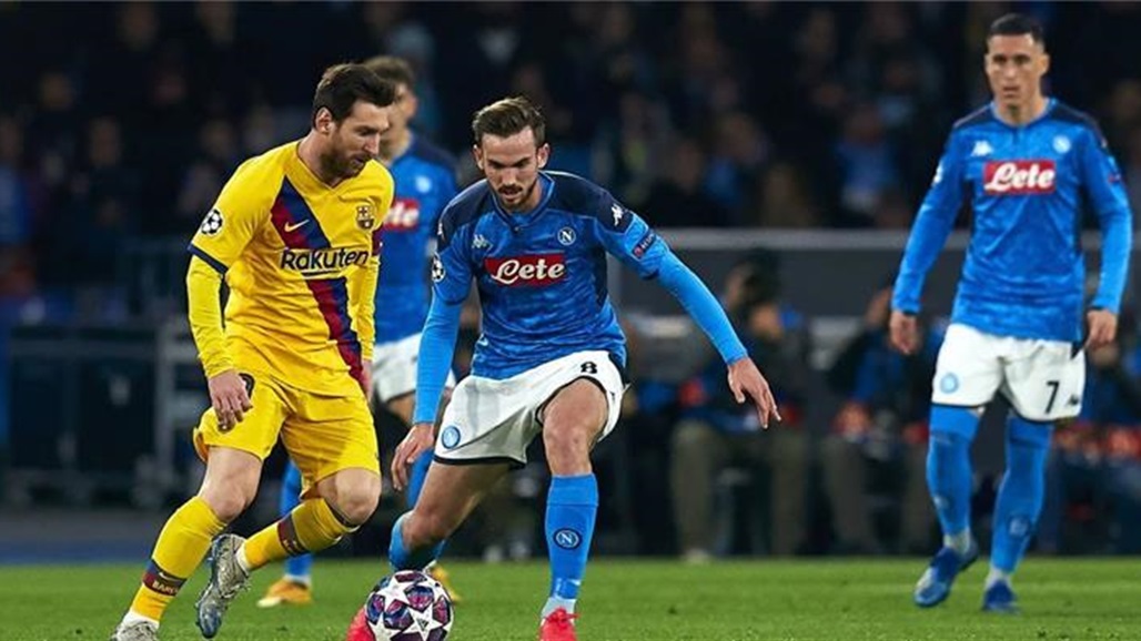 يويفا يحسم مكان إقامة مباراة برشلونة ونابولي في دوري الأبطال