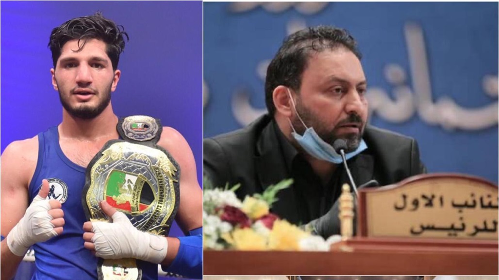 نائب رئيس البرلمان يطمئن على صحة بطل اسيا بالمواي تاي