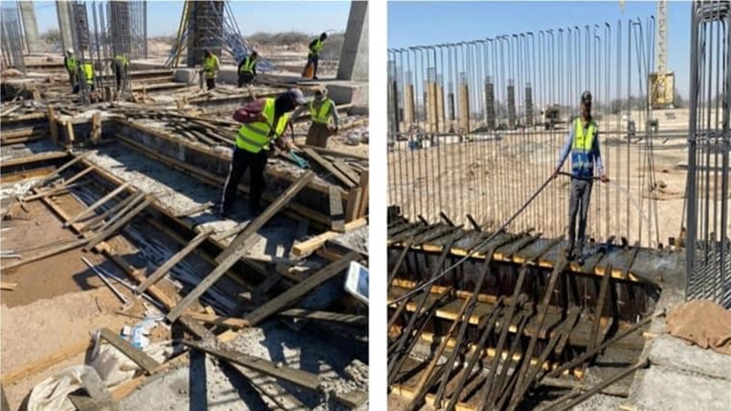 نسبة انجاز ملعب الانبار تتجاوز المخطط الزمني المحدد