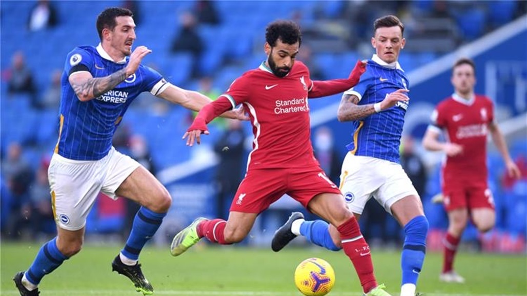 برايتون يفرض التعادل على ليفربول في الوقت القاتل