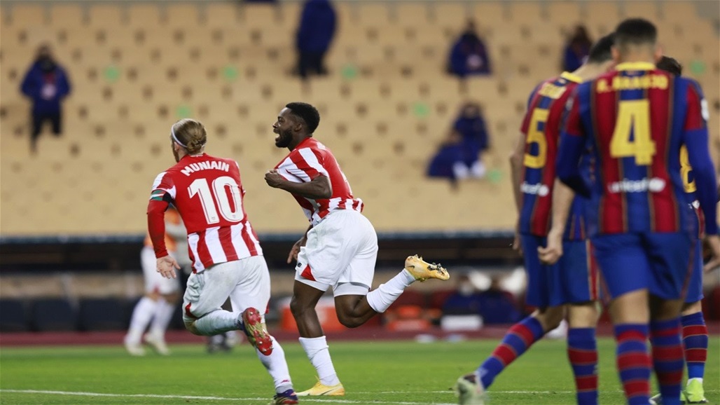 بلباو يقهر برشلونة ويتوج بالسوبر الاسباني