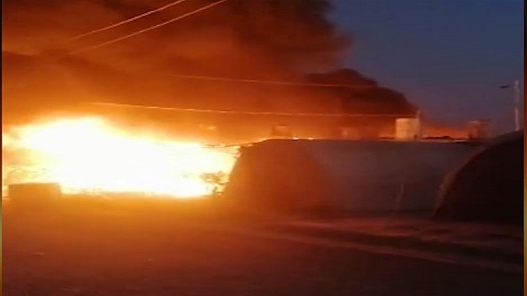 احتراق تسع خيام في باجد كندالة بدهوك