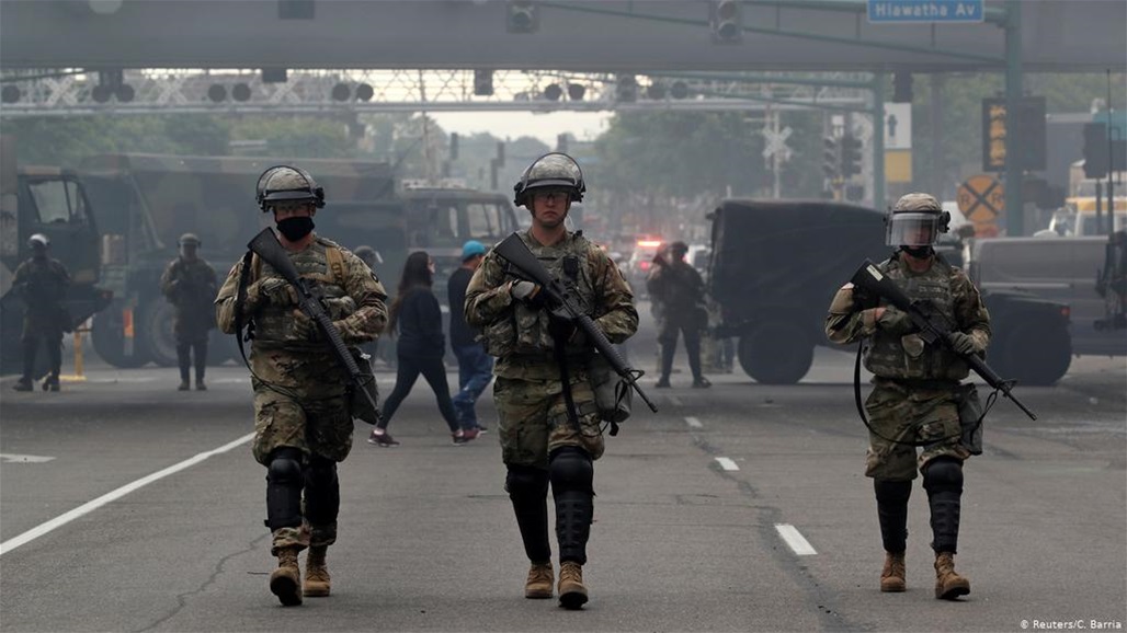 اجراءات احترازية وانتشار عسكري بمدينة مينيابوليس الامريكية 