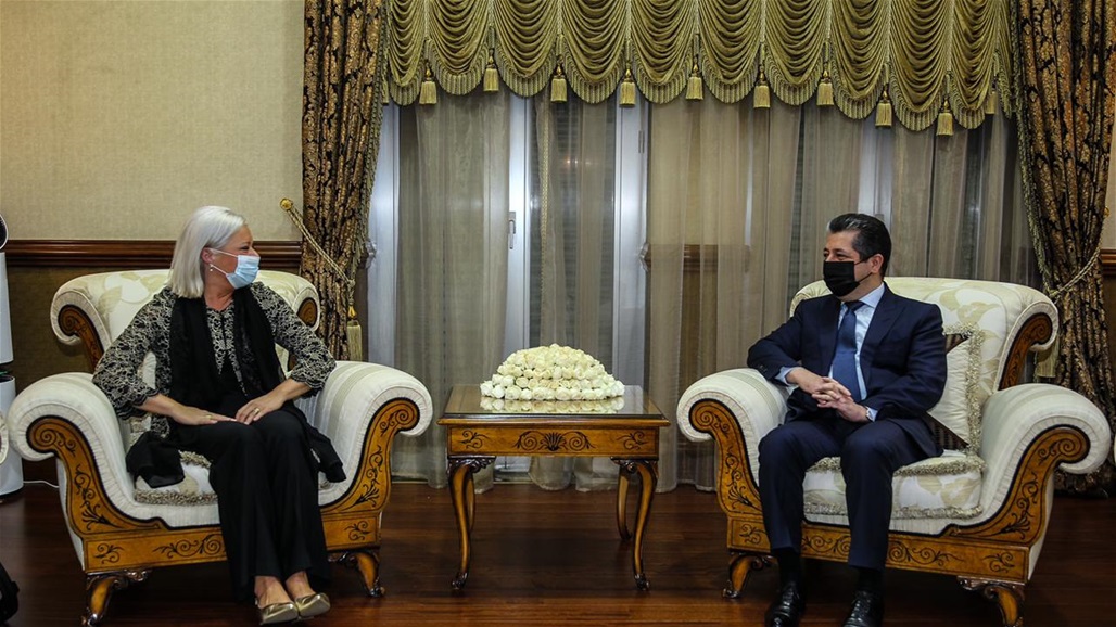 Masrour Barzani and Plaschaert discuss the outstanding issues between Erbil and Baghdad