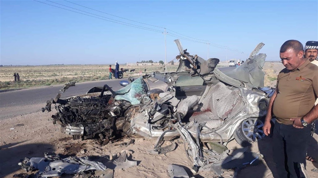 بالصور: مصرع 4 اشخاص بحادث مروري في واسط