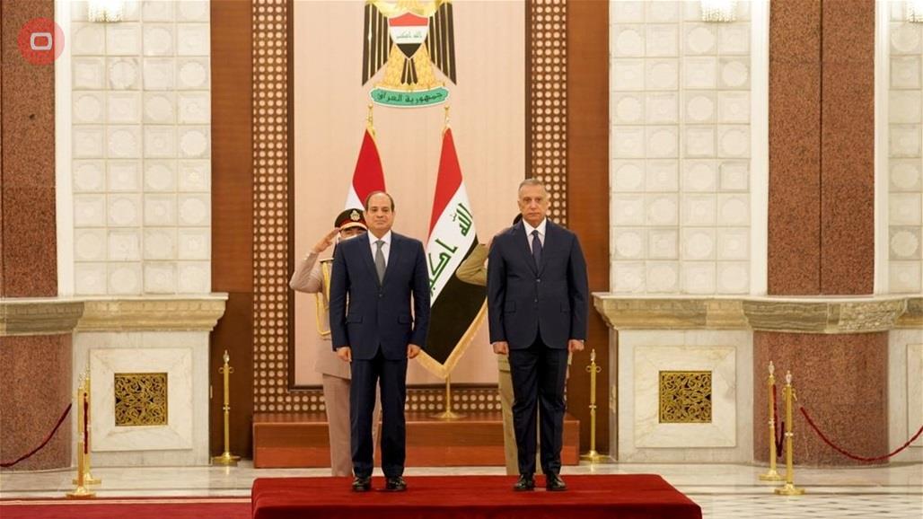 الكاظمي يستقبل الرئيس المصري في القصر الحكومي