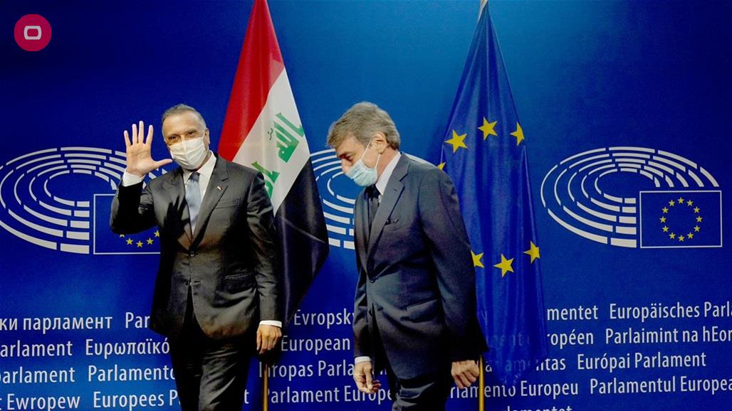 الكاظمي يلتقي رئيس البرلمان الأوروبي في بروكسل