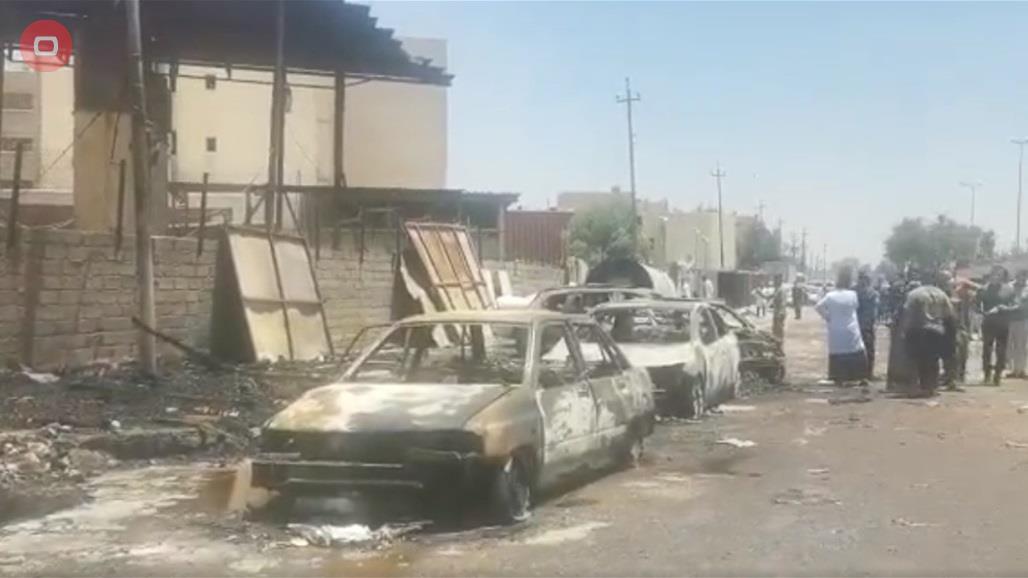 حريق يلتهم عددا من العجلات في مرآب مستشفى الكاظمية (صور)