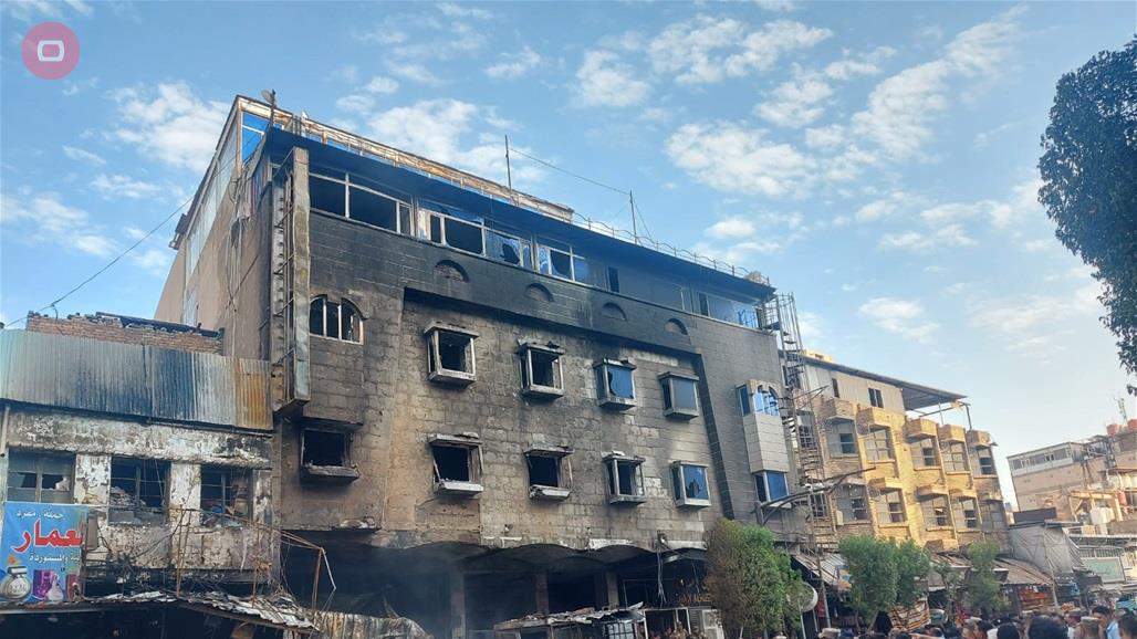 اخماد حريق اندلع بأحد الفنادق وسط مدينة كربلاء