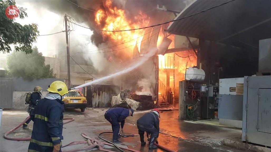 الدفاع المدني تصدر بيانا تفصيليا عن حريق السعدون "الكبير"