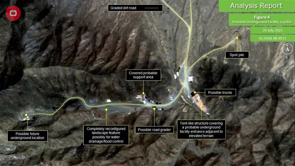 موقع أمريكي ينشر صورة فضائية لنفق غامض في صحراء الصين الغربية 