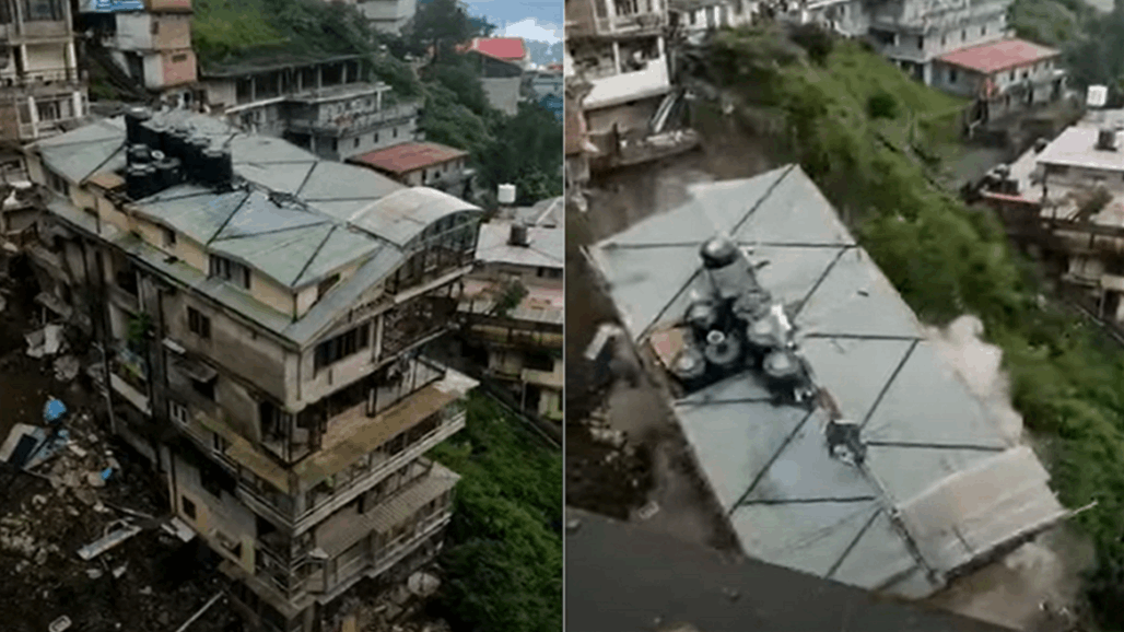 بالفيديو.. انهيار مبنى مكون من طوابق عدة في الهند