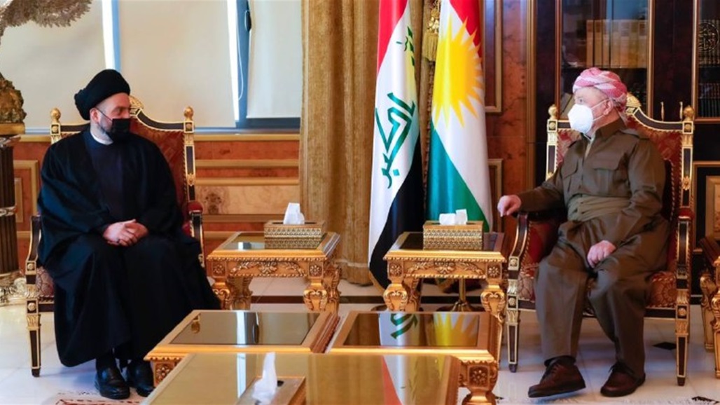 تفاصيل اجتماع الحكيم مع مسعود بارزاني في أربيل