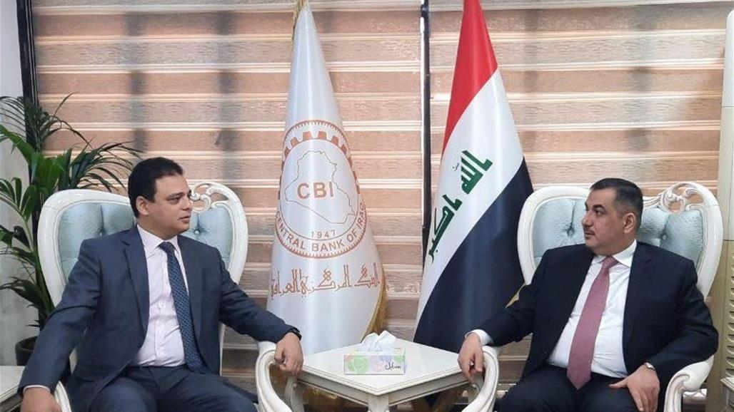 The Governor of the Central Bank and the Egyptian Ambassador discuss ways of joint cooperation