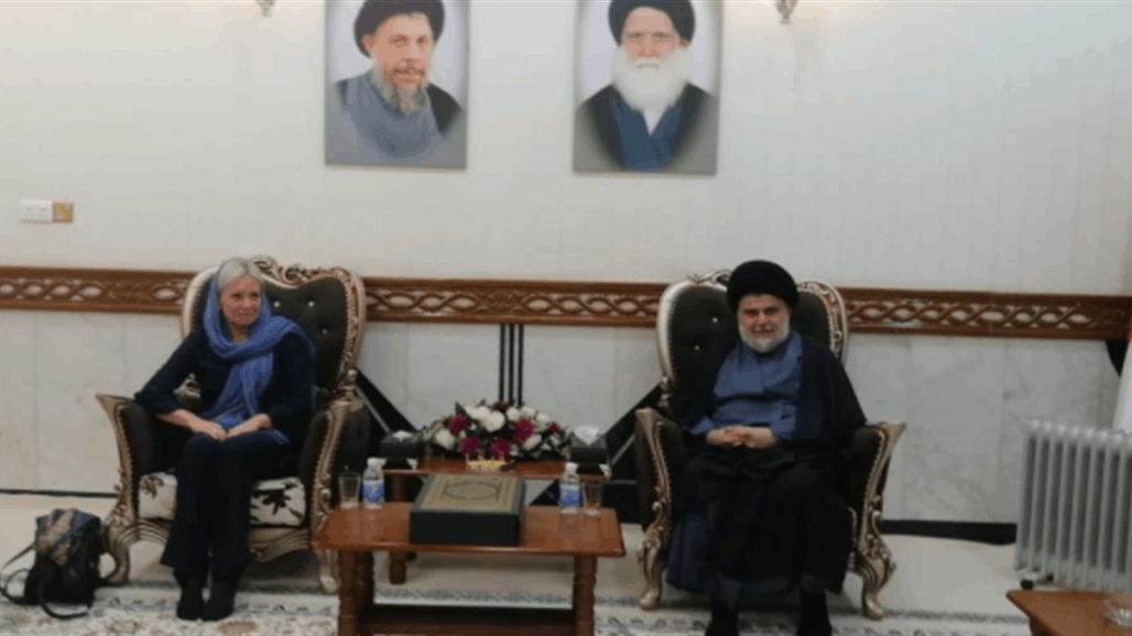 الصدر يستقبل بلاسخارت في منزله بالنجف (فيديو) - عاجل