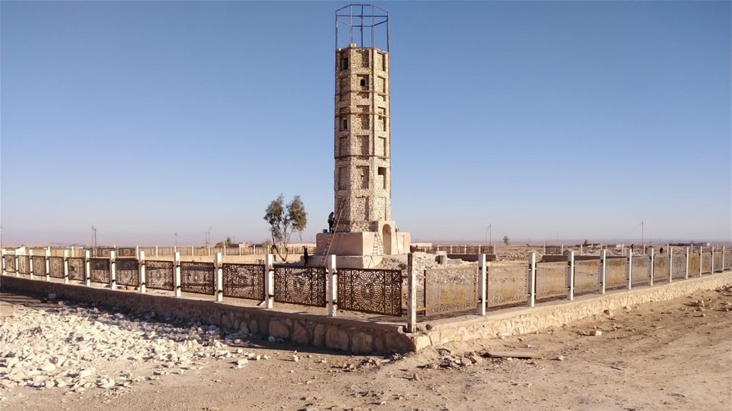 مراحل متقدمة في اعادة اعمار ماذنة عنه الاثرية بالانبار