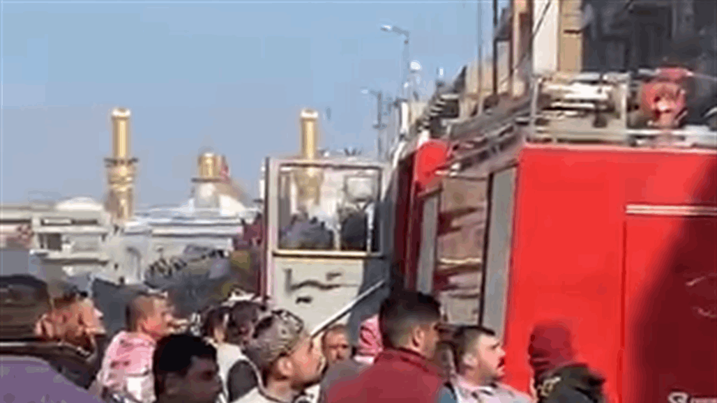 اندلاع حريق كبير في كربلاء (فيديو)
