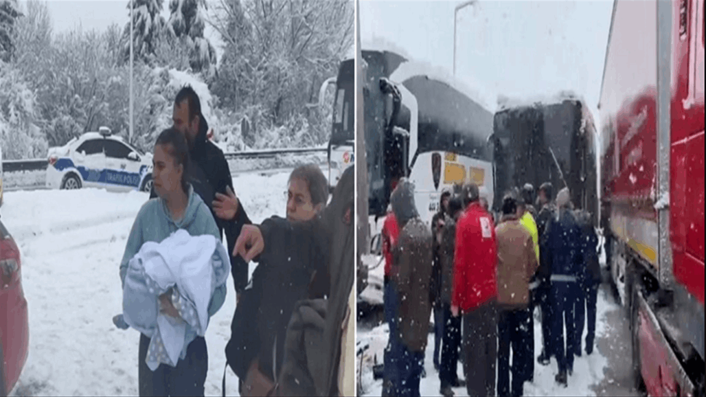 حادث سير مروع بين 30 سيارة في تركيا! (فيديو)
