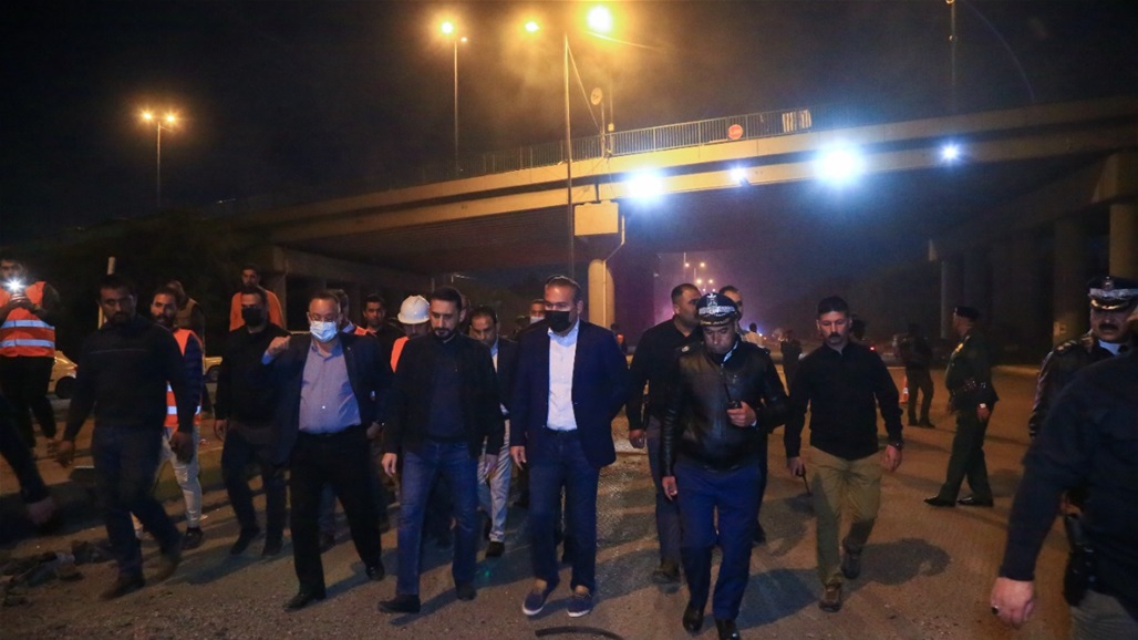 امين بغداد يوجه باكساء شارع حيوي (صور)