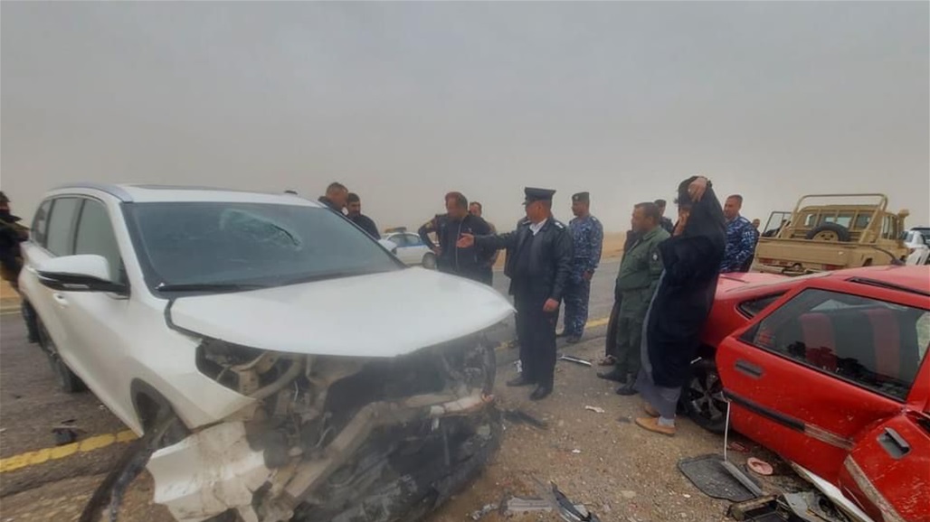 مصرع واصابة عدة اشخاص في حادث سير بكركوك