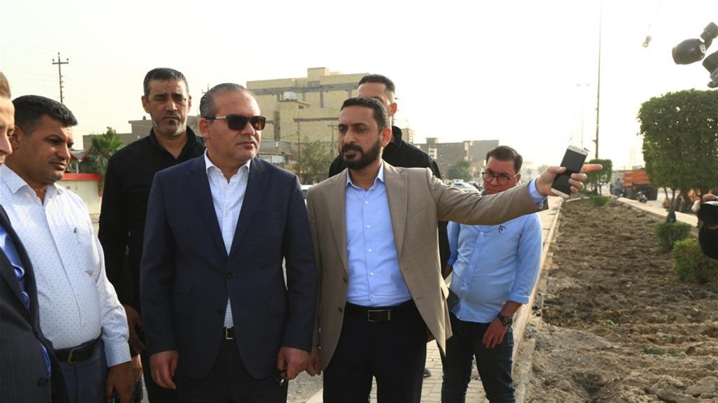 بالصور.. أمين بغداد يطلع على مشاريع تطوير شوارع