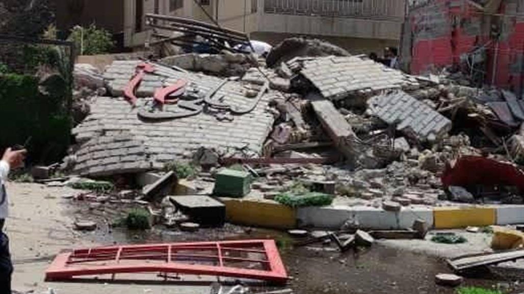 انهيار مطعم بانفجار في الجادرية (صور)