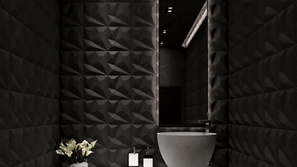 أفكار جديدة لاستخدام اللون الأسود في ديكورات الحمامات (صور)