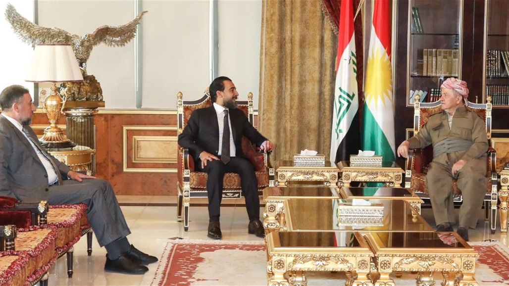 بارزاني يستقبل الحلبوسي والخنجر في اربيل
