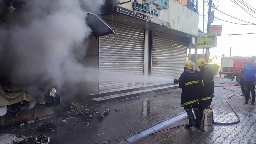 اندلاع حريقين بمحال تجارية ومعمل للنجارة في ميسان وبابل (صور)